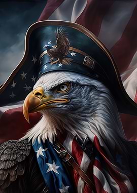 Eagle American Flag