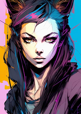 Cyber Catgirl Artwork