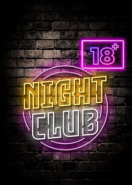 Night Club 18+ Neon