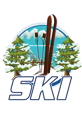 Cartoon Ski Logo