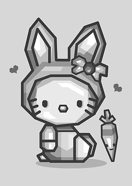 Kitten Cute Grayscale