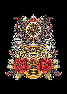 Cup Tattoo Illustration