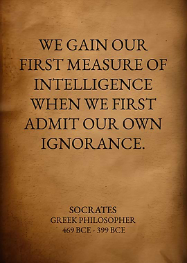 Admit Our Own Ignorance