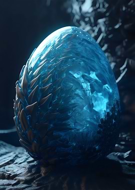Ice Dragon Egg Poster