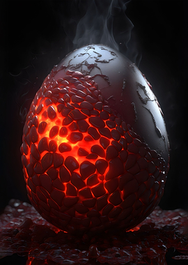 Lava Dragon Egg Poster