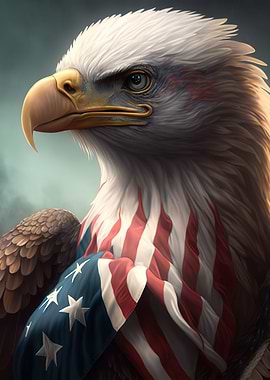 Eagle American Flag