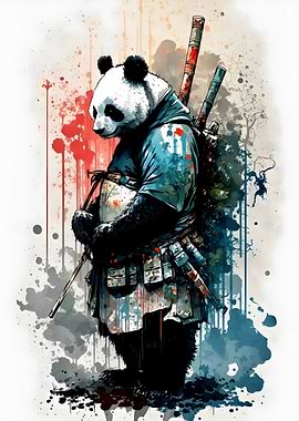 Watercolors Panda 2