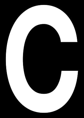Letter C in white