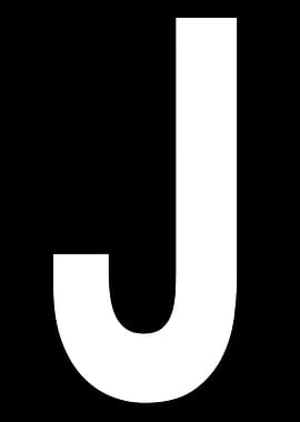 Letter J in white