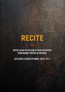 recite definition funny