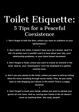Toilet Bathroom Rules