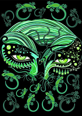 Gecko Lizard Reptile Woman