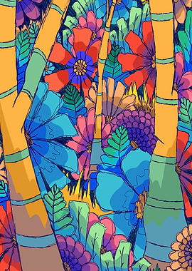 Spring woodland forest