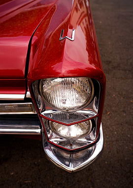 Vintage red Cadillac
