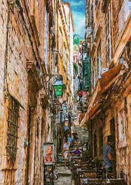 cities malta oil painting