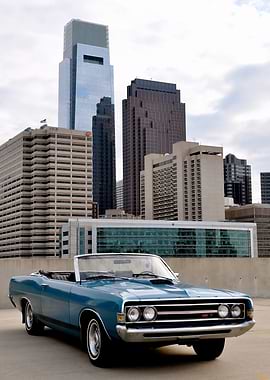 Green Car In The City
