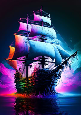 pirate ship colorful