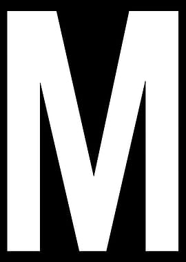 Letter M in white
