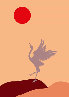 Modern Landscape With Sun