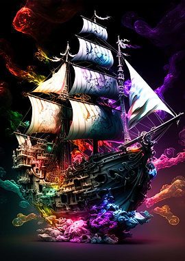 pirate ship colorful