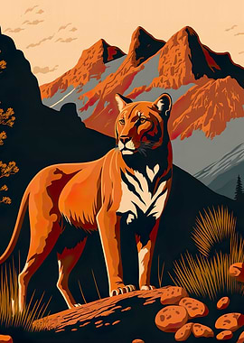 Vintage Mountain Lion
