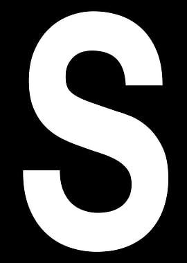 Letter S in white