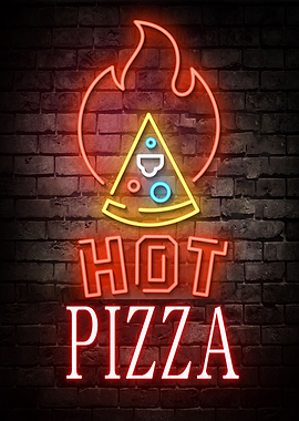 Hot Pizza Neon
