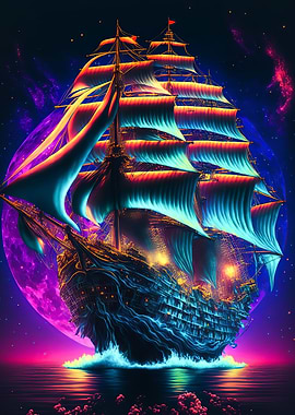 pirate ship colorful