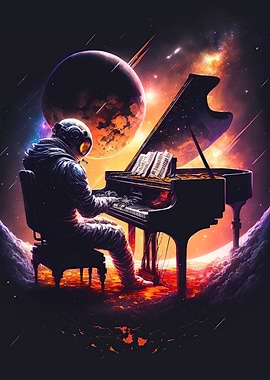 Piano in space