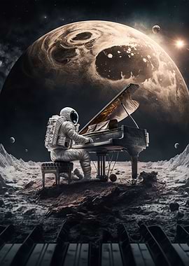 Piano in space
