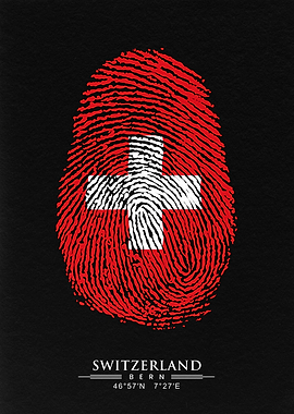switzerland finger flagart
