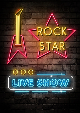 Rock Star Live Show Neon