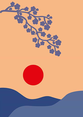 Modern Landscape With Sun