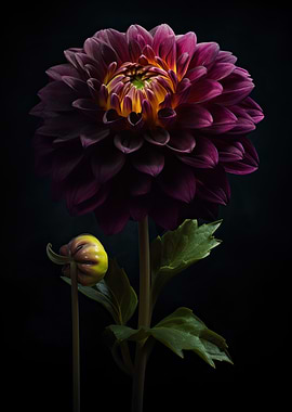 Blooming Dahlia Flower