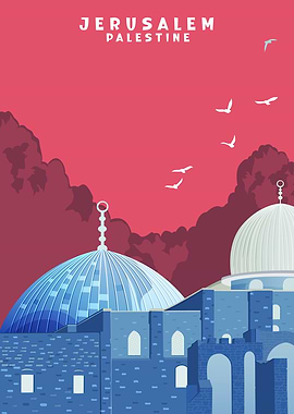 Jerusalem at Night Poster