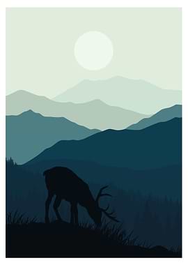 Modern Landscape With Sun