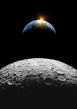 Earth seen from the moon