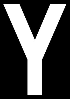 Letter Y in white