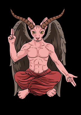 Satanic Gothic Sphynx Cat