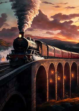 Retro Locomotive Train