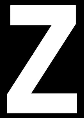 Letter Z in white