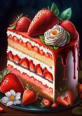 Strawberry cake