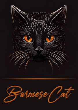 Burmese Cat Portrait
