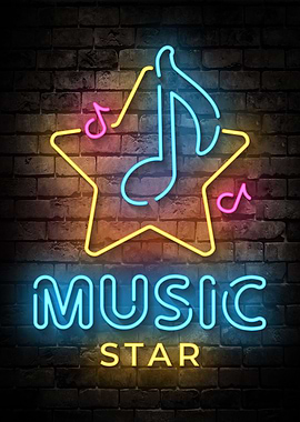 Music Star Neon