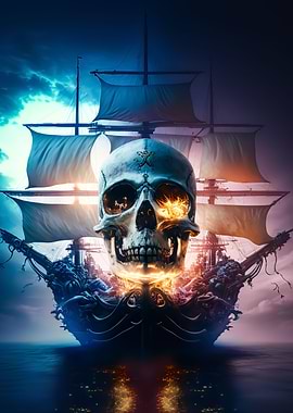 skull pirate ship