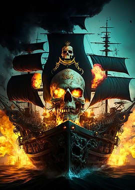 skull pirate ship