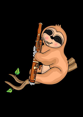 Sloth Bassoonist Player