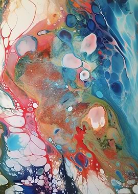 Red Sea Abstract Fluid Art