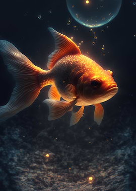 Goldfish cute animal
