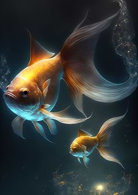 Goldfish cute animal